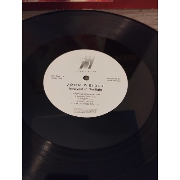 JOHN WEIDER Promotional LP Intervals in Sunlight Gold Castle 171-006-1 (1987) - Picture 3 of 4